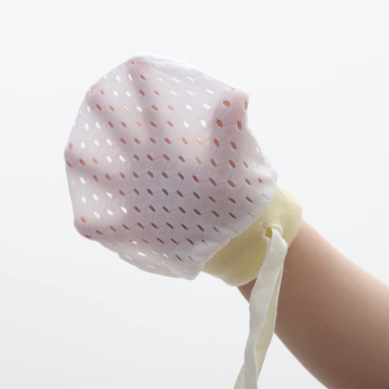 Adeimoo Baby Boy Girl No Scratch Silk Cotton Mittens Mesh Breathable Drawstring Gloves for Newborn Toddler Infants 8 Pack (Eyelet Mitten) - Image 4
